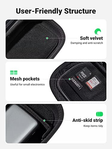 UGREEN Travel Accessories Tech Pouch Electronics Cable Organiser Bag Black — view 6