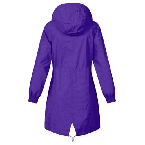 Women's Rain Jacket Lightweight Hooded Long Rain Coat Waterproof Jacket Functional Jackets Windbreaker Breathable Active Outdoor Coats Outdoor Hooded Pocket Long Sleeve Hood Casual Jackets — view 4