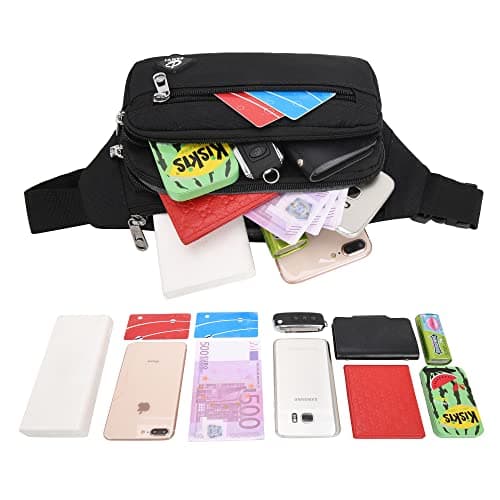 IHIGOGOFA Bumbags Waist Fanny Pack Fashion Bum Bag with 65cm Extended Belt for Dog Walking Climbing Hiking Travel Cycling Girls Ladies Men Women — view 3