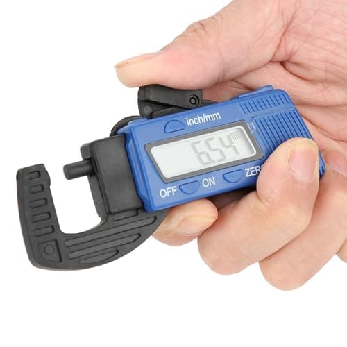 Portable Digital Thickness Gauge Paper Jewelry Meter Measure Tool with Large LCD Screen Carbon Fiber Compact Sturdy Design for Measuring Paper Leather Metal Battery Magnetic — view 3