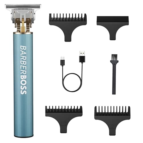BarberBoss T-Blade Trimmer Men, Beard Clipper, Precision Hair Clippers for Haircuts, Edging & Detailing, Professional Men’s Grooming Kit