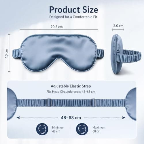 8PCS Silk Eye Mask Set, Blackout Sleep Mask — view 2