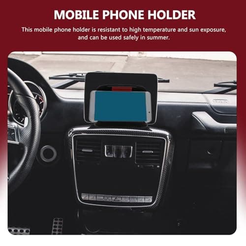 FONDOTIN Silicone Phone Holder Phone Bracket for Car, Black Auto Mount — view 3