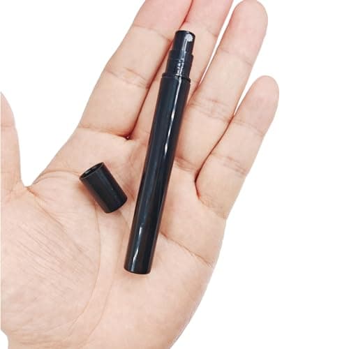 ZHIYE 40pcs Mini Spray Atomizer Bottles, 5ml Plastic Empty Spray Bottle, Refillable, Black Fine Mist, Travel Cosmetic Sample Bottle, Portable Perfume Container for Cosmetic Makeup Tools — view 4