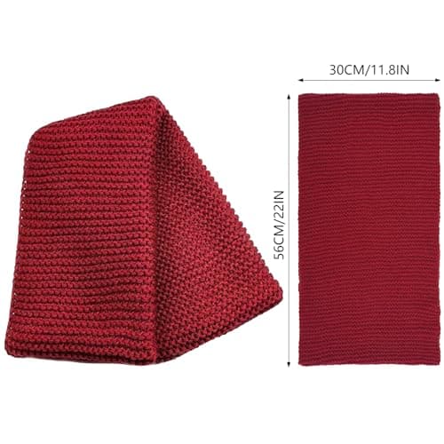 SGQTZDZQ Infinity Scarf Thermal Knitted Scarf, Neck Warmer Loop Scarf for Women, Winter Burgundy Scarf Women Scarf Gifts for Women (Wine Red) — view 5
