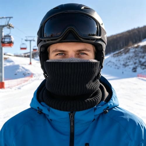 ToqoGeri Winter Neck Warmer Fleece Lined Infinity Scarf Neck Gaiter — view 2