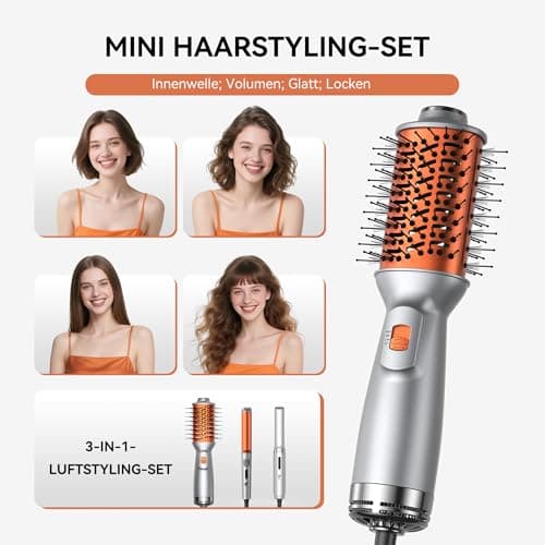 StyleFi Hair Brush Dryer, Double Voltage Hair Dryer Brush-Light Grey — view 2