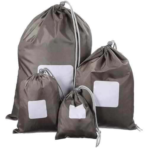 WINOMO 4Pcs Nylon Drawstring Bag, Drawstring Storage Bag, Multi Storage Ditty Bags for Travel& Outdoor Activity