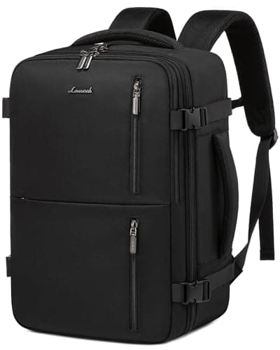 LOVEVOOK Ryanair Cabin Bags 40x20x25, Travel Backpack Underseat, Hand Luggage Bag 20l, Carry On Rucksack Ryan Air, Small Unisex Under Seat Luggage for Airplane Travelling, Black