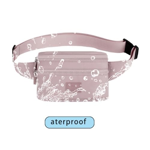 Bumbags Waist Fanny Pack Ladies Fashion Bum Bag with Adjustable Belt for Sport Hiking Girls Women (Purple) — view 6