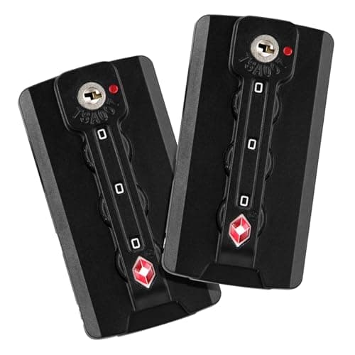 Ech.Apr 2-Pack Luggage Locks TSA Approved, 3 Digit Combination Travel Locks, TSA Locks for Aluminum Frame Zipper-Less Luggage Suitcase (Zipperless-A)
