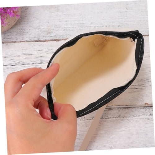 Alipis Canvas Zipper Pouch 14pcs White Blank DIY Travel Storage — view 4