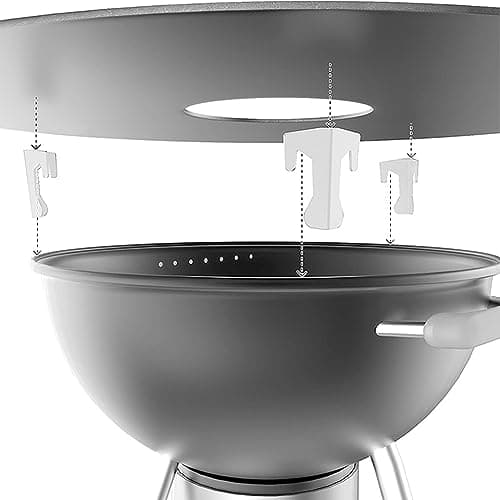 Stainless Steel BBQ Flame Tamers for Kettle Charcoal Cooker, Heavy Duty — view 4
