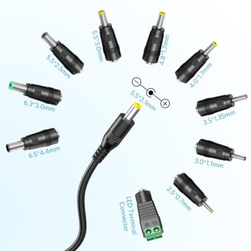 Zolt 45W 5V 6V 7.5V 9V 12V 13.5V 15V Universal Power Supply Adapter 3A Max — view 2
