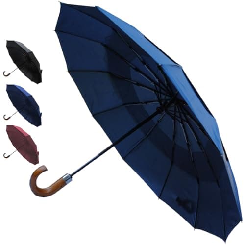 Rare 12 Rib Compact Small Umbrella - Strong Windproof Umbrella - Vented — view 3