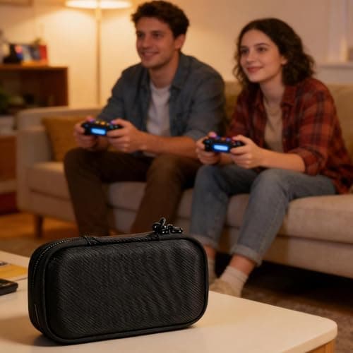 Console - EVA, 12cm Portable Handheld, Dustproof Shockproof | Hard-Pack Storage Design, Compact Retro Game Player for Kids Adults Travel Use Entertainment — view 4