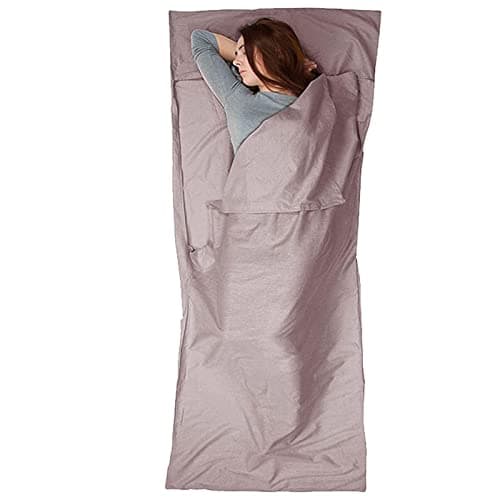 Sleeping Bag Liner - Travel Sleeping Bag Liner, Foldable Travel Sheet Sleeping Bag Liner | Lightweight Compact Sleeping Bag Sheets for Camping & Traveling — view 6