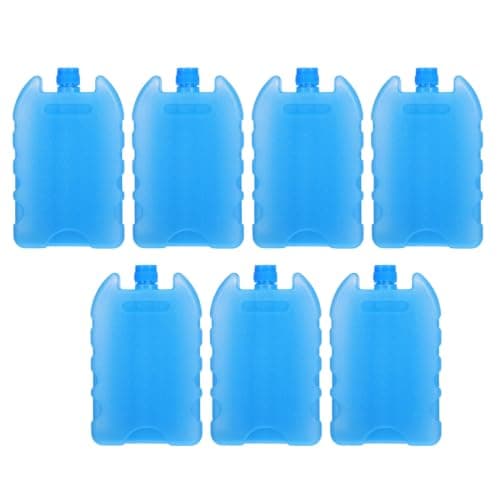 FELTECHELECTR 7pcs Reusable Sports Cooler Ice Packs with Hard Shell Pe Material Portable and Long-term Cooling Power for Camping Cooler for Picnic and Road Trip Use