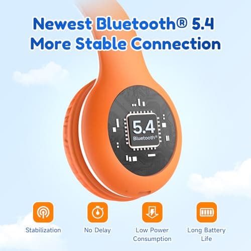 EarFun K2 Kids Headphones Wireless with Mic 45H Playtime, Volume Limit — view 4