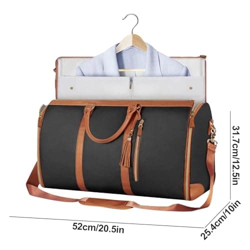 Garment Bag For Travel, Convertible Carry On Garment Bag, Large Capacity Travel Duffel Bags With Shoe Pouch, 2 In 1 Hanging Suitcase Suit Bag For Women & Men — view 2
