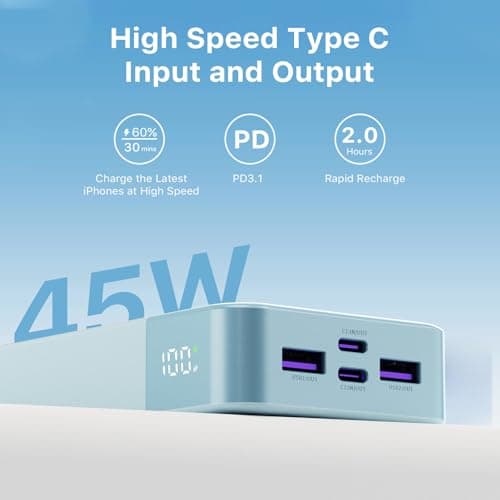 JUOVI Power Bank 45W 20000mAh Portable Charger — view 4