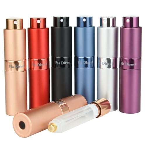 Fia Direct 10ml Twist-Up Rotary Perfume Atomiser, Refillable & Travel Size Perfume Bottle, Leaking Proof,Bottom refillable, Luxurious Small Portable Mini Spray for women and men (Red) — view 2