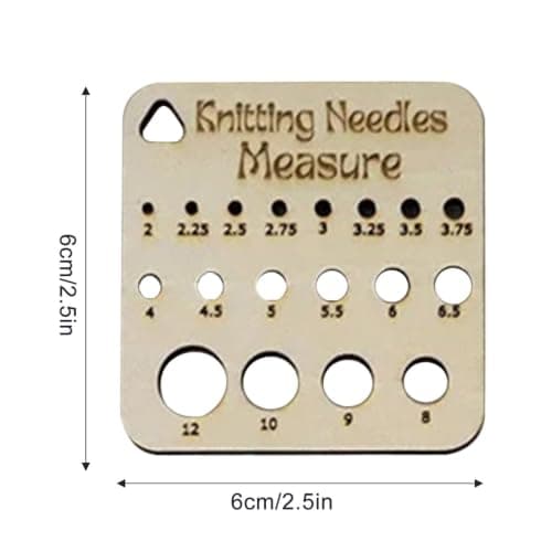Knitting Gauge Wooden Square Tool For Measuring Wool — view 5