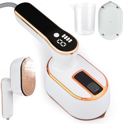 Hoorayeah Travel Iron - Steam Iron - Travel Steamer with LCD Screen - 3 Levels Mini Steamer - Steam Generator Iron for Travel & Home Use