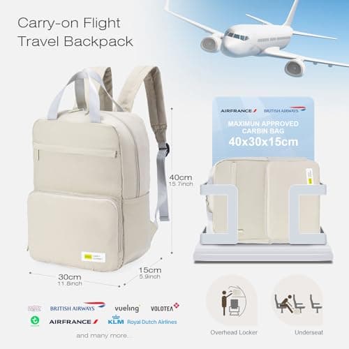 SPAHER Small Cabin Bag 40x30x15 for Wizzair British Airways EasyJet Ultralight Foldable Underseat Travel Backpack Men & Women Nylon Outdoor Waterproof Sport Hiking Trekking Camping Backpack Daypack — view 3