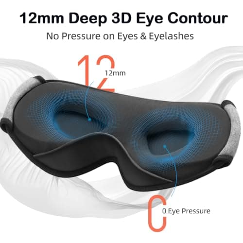INNELO Sleep Eye Mask, Upgraded 3D Blackout Design, Ideal for Side Sleepers — view 4