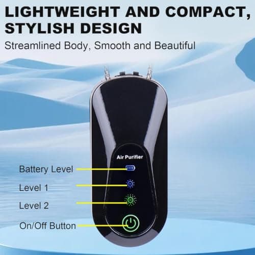 Travel Air Purifier Personal Quiet Wearable Type-C Rechargeable Filter — view 4