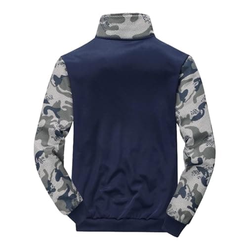 Mens Camo Jacket Tracksuit Military Sportswear Joggers Street Outfit — view 4