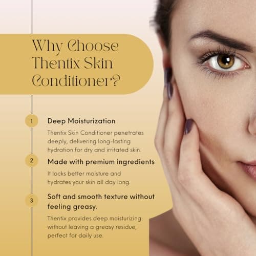 Thentix Skin Conditioner 56g (2oz) Travel Size Tube | Moisturiser for Face, Hands & Body | Moisturising Cream for Dry, Sensitive Skin | TSA-Friendly for Women & Men — view 3