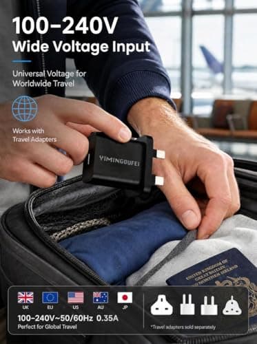 YIMINGOUFEI 5V 2A 10W UK Charger, USB-A Port, 100-240V, Black — view 6