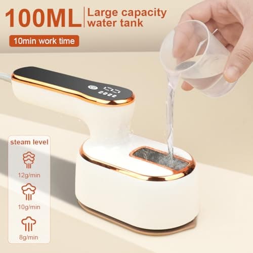 AUAUY Mini Iron, 1000W Travel Iron Steam, Compact Portable Steam Iron — view 4