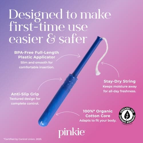 Pinkie Time for Tampons Starter Kit for Teens & Beginners - 50 Piece Set — view 4