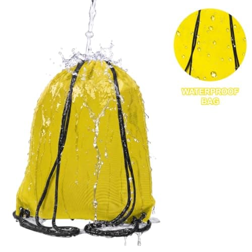 WESTWOOD FOX Drawstring Gym Bag String Bags Gym Sack Backpack PE Bags for Women Men Trainer Swimming Bag Travel Beach School Holidays Suitable for Sports,kids,Boys,Girls (Yellow) — view 3