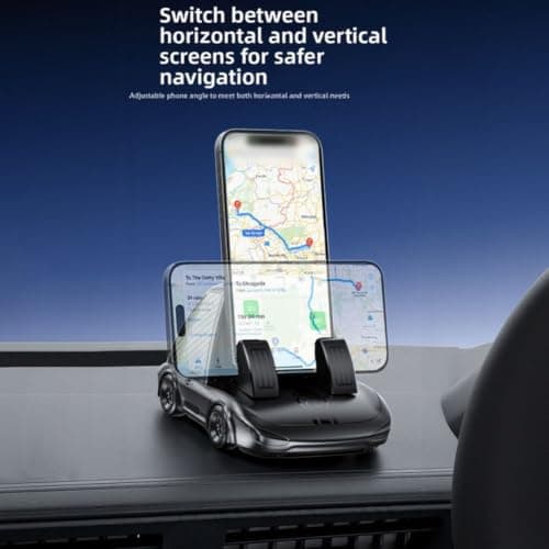 2-in-1 Car Phone Holder Dashboard Windscreen Mount(Orange) — view 6