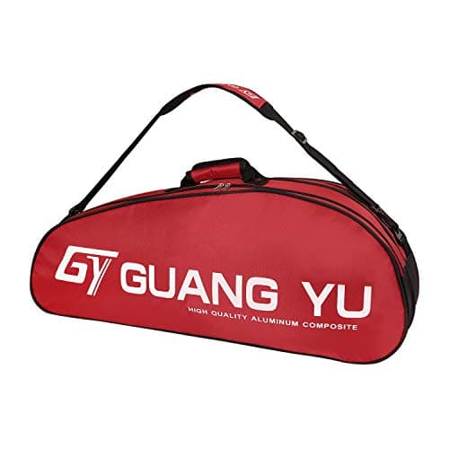 FakeFace Professional Badminton Racket Bag 4-6 Pack Racquet Handbag Waterproof Tennis Racquetball Battledore Sport Duffel Large Capacity Gym Equipment Bag Portable Shoulder Tote Bag with Handle — view 3