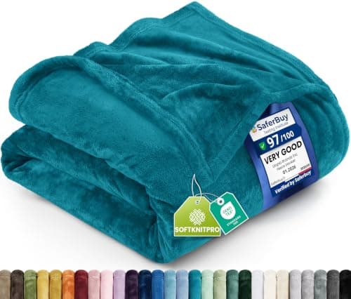 Utopia Bedding Ultra Soft Fleece Throw Blanket (127x152cm- Turquoise)