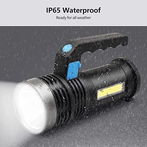 Lookka LED Torch USB Rechargeable, Super Bright Lantern Light with Handle and COB Work Light, 4 Modes Waterproof Searchlight for Camping, Hiking, Home,Farm,Hunting and More (a) — view 2
