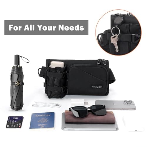 YaKuss Bum Bag for Men, Anti-Theft Waist Bag, Bumbag with Adjustable Belt Crossbody Chest Bag Fanny Pack — view 4