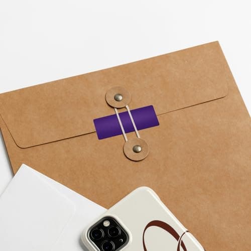 Meitaat Purple Rectangular Labels 50 x 25mm Blank Stickers Roll 500 Pcs — view 5