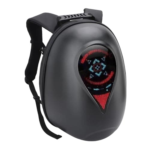 TIKATARER LED Backpack for Motorcycle Riding, Half Face Helmet Storage — view 2