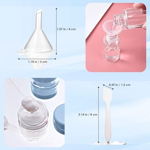 bellmeanin 9 Pcs Travel Bottle for Toiletries Set 50 ML (Blue) — view 4