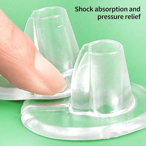 Sandal Toe Protector 2 Pair,Thong Protective Toe Cushion,Adhesives Gel Shoe Pad Anti-Slip Shock Absorption Invisible Slim Inserts, for Outdoors Beach Casual Daily Sports Travel — view 6