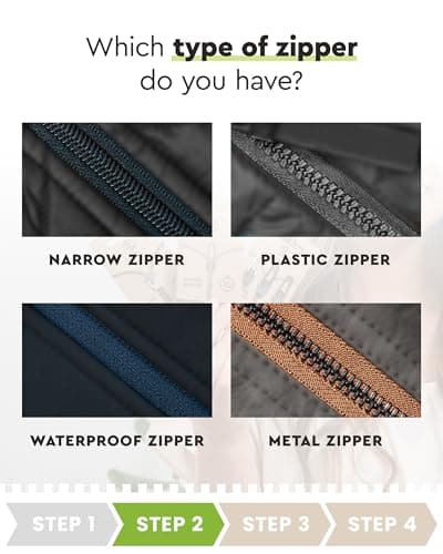Zlideon Zipper Repair Kit for Plastic Zippers - 1pcs - Black (L/5) — view 3