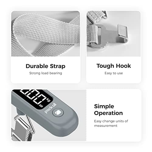 pack all 110 Lbs Digital Luggage Scale for Travel, 0.1Lb Precision — view 6