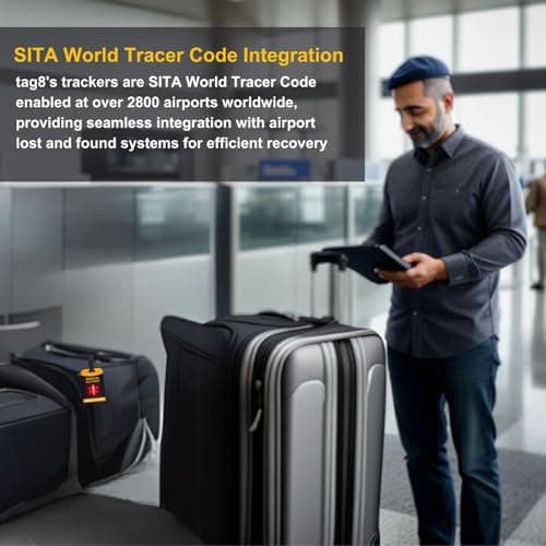 [Pack 2] tag8 Medical Equipment Smart Luggage Tag ID |Bag Tag for Respiratory Devices, CPAP, Surgical Equipment, Medical Device | Airline Compliant | SITA World Tracer Code Enabled | Gift idea — view 6