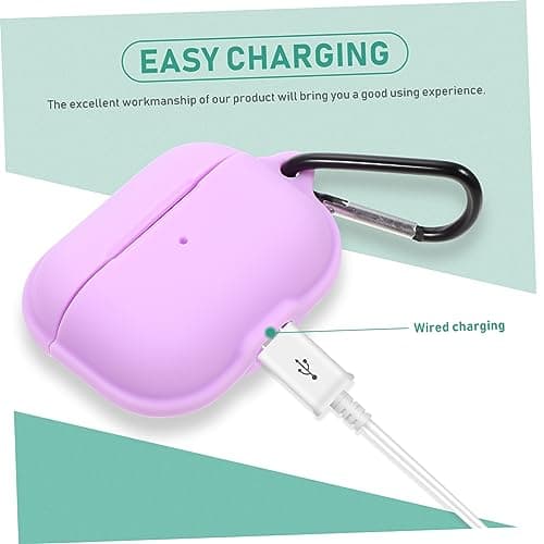 ELAYARD Magnetic Silicone Earphone Case for Wireless Earbuds, Protective Sleeve with Magnetic Closure, Compatible with Apple Wireless Earbuds, Lavender Purple, Travel and Daily Use — view 6